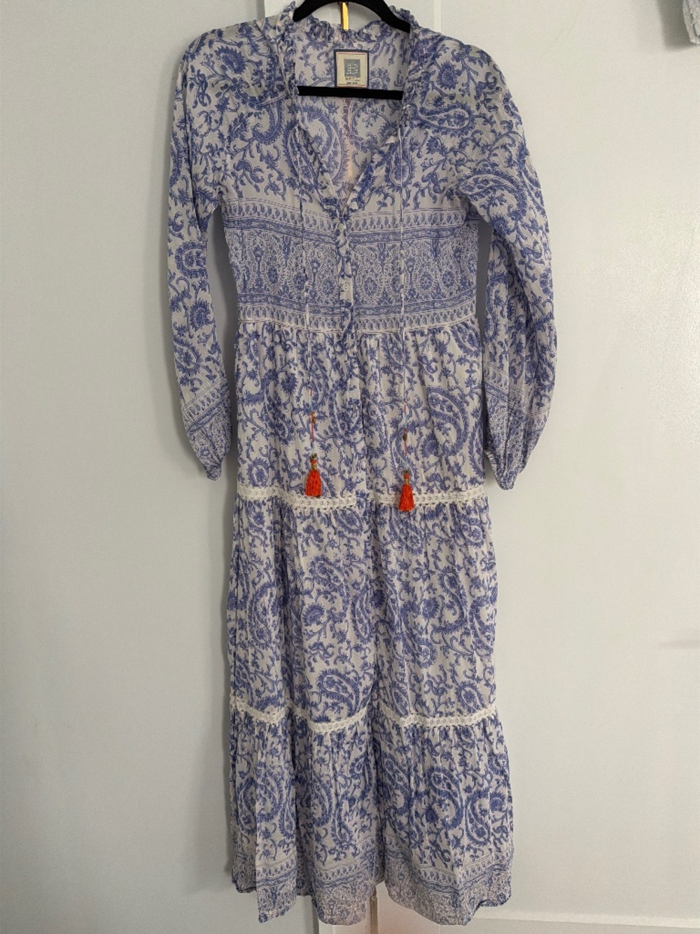 Maxi blue and white dress